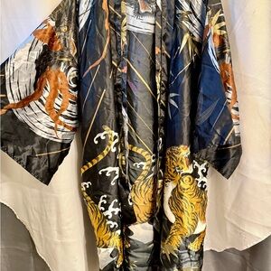 Vintage IchiBan Tiger Print Kimono Robe Size L/XL